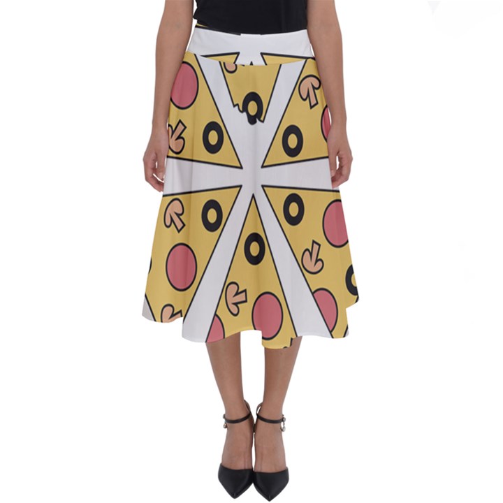 Pizza-slice-food-italian Perfect Length Midi Skirt