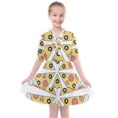 Pizza-slice-food-italian Kids  All Frills Chiffon Dress