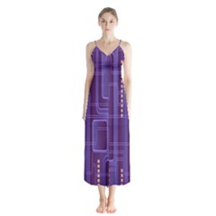 Background-non-seamless-pattern Button Up Chiffon Maxi Dress by Cowasu
