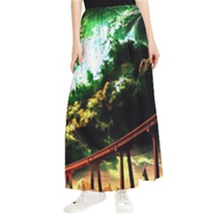 Science-fiction-forward-futuristic Maxi Chiffon Skirt