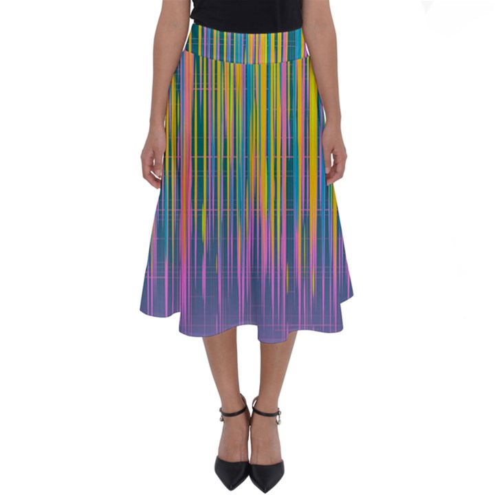 Background-colorful-texture-bright Perfect Length Midi Skirt