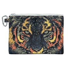Tiger-predator-abstract-feline Canvas Cosmetic Bag (xl) by Cowasu