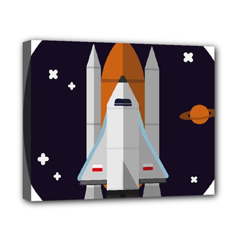 Rocket-space-universe-spaceship Canvas 10  X 8  (stretched) by Cowasu