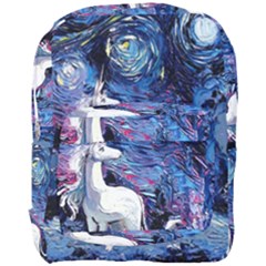 Unicorn Starry Night Print Van Gogh Full Print Backpack by Sarkoni