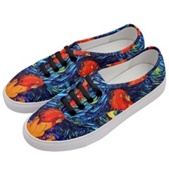 Lion Art Starry Night Van Gogh Women s Classic Low Top Sneakers by Sarkoni