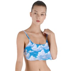 Sky Clouds Blue Cartoon Animated Layered Top Bikini Top  by Bangk1t