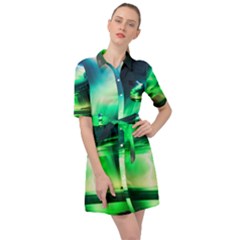 Lake Storm Neon Belted Shirt Dress by Bangk1t