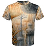 Garden Mushrooms Tree Flower Men s Cotton T-Shirt