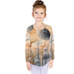 Garden Mushrooms Tree Flower Kids  Long Sleeve T-Shirt