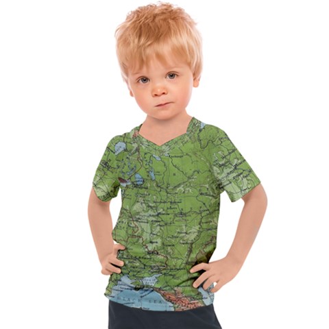Map Earth World Russia Europe Kids  Sports T-shirt by Bangk1t