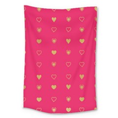 Heart Pattern Design Large Tapestry by Ravend