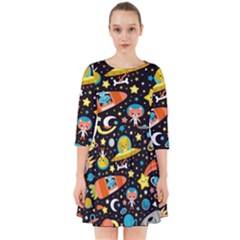 Space Pattern Smock Dress by Bedest