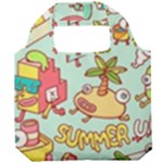Summer Up Cute Doodle Foldable Grocery Recycle Bag
