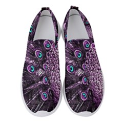Purple Peacock Women s Slip On Sneakers by Bedest