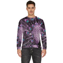 Purple Peacock Men s Fleece Sweatshirt
