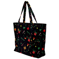 Christmas Pattern Texture Colorful Wallpaper Zip Up Canvas Bag by Ravend