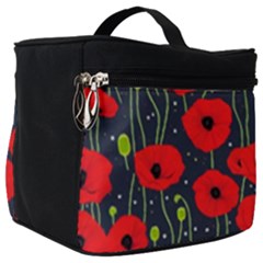 Background Poppies Flowers Seamless Ornamental Make Up Travel Bag (big)