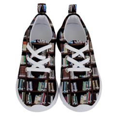 Book Collection In Brown Wooden Bookcases Books Bookshelf Library Running Shoes by Ravend