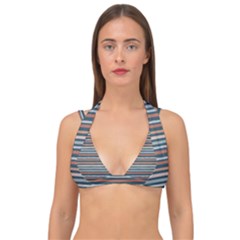 Stripes Double Strap Halter Bikini Top by zappwaits