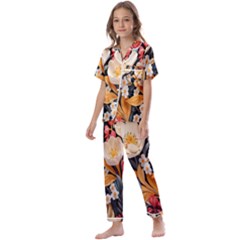 Ai-generated Kids  Satin Short Sleeve Pajamas Set by nateshop