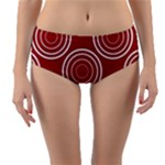 Background-red Reversible Mid-Waist Bikini Bottoms