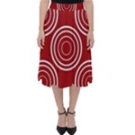 Background-red Classic Midi Skirt