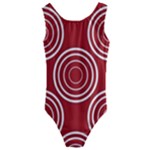 Background-red Kids  Cut-Out Back One Piece Swimsuit