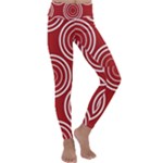 Background-red Kids  Lightweight Velour Classic Yoga Leggings