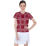 Background-red Women s Sports Top