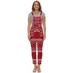 Background-red Women s Pinafore Overalls Jumpsuit by nateshop