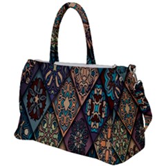 Flower Texture, Background, Colorful, Desenho, Duffel Travel Bag by nateshop