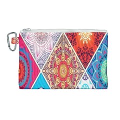 Mandala Pattern, Desenho, Designs, Glitter, Pattern Canvas Cosmetic Bag (large)