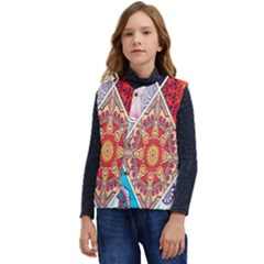 Mandala Pattern, Desenho, Designs, Glitter, Pattern Kid s Button Up Puffer Vest	 by nateshop