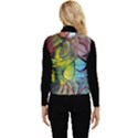 Detail Of A Bright Abstract Painted Art Background Texture Colors Women s Button Up Puffer Vest View2