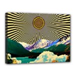 Surreal Art Psychadelic Mountain Canvas 16  x 12  (Stretched)