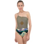 Surreal Art Psychadelic Mountain Classic One Shoulder Swimsuit