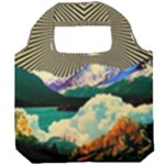 Surreal Art Psychadelic Mountain Foldable Grocery Recycle Bag