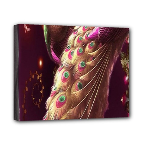 Peacock Dream, Fantasy, Flower, Girly, Peacocks, Pretty Canvas 10  X 8  (stretched) by nateshop