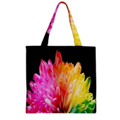Abstract, Amoled, Back, Flower, Green Love, Orange, Pink, Zipper Grocery Tote Bag by nateshop