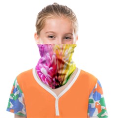 Abstract, Amoled, Back, Flower, Green Love, Orange, Pink, Face Covering Bandana (kids) by nateshop