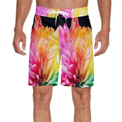 Abstract, Amoled, Back, Flower, Green Love, Orange, Pink, Men s Beach Shorts