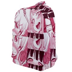 Ahegao Pink, Anime, Girl, Girlface, Girls, Pattern, White, Hd Classic Backpack by nateshop