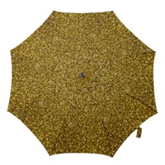 Gold Glittering Background Gold Glitter Texture, Close-up Hook Handle Umbrellas (medium) by nateshop
