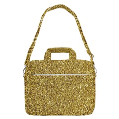 Gold Glittering Background Gold Glitter Texture, Close-up Macbook Pro 13  Shoulder Laptop Bag  by nateshop