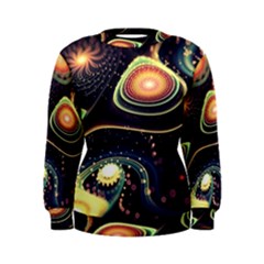 Psychedelic Trippy Abstract 3d Digital Art Women s Sweatshirt by Bedest
