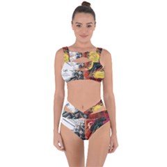 Left And Right Brain Illustration Splitting Abstract Anatomy Bandaged Up Bikini Set  by Bedest