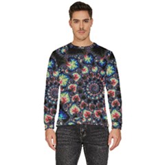 Psychedelic Colorful Abstract Trippy Fractal Men s Fleece Sweatshirt
