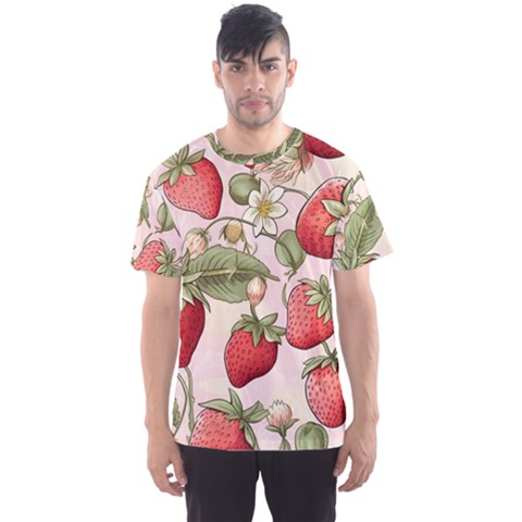 Strawberry Fruit Men s Sport Mesh T-shirt by Bedest