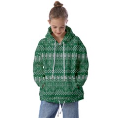 Christmas Knit Digital Kids  Oversized Hoodie