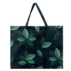 Foliage Zipper Large Tote Bag
